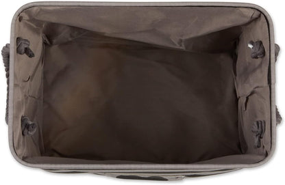 Bone Dry Pet Storage Collection Striped Paw Patch Bin, Black, Large Rectangle