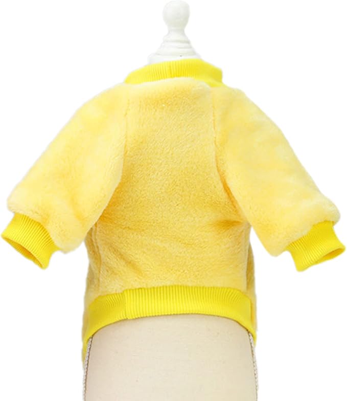 Jecikelon Pet Dog Clothes Dog Sweater Soft Thickening Warm Pup Dogs Shirt Winter Puppy Sweater for Dogs (Z01-Yellow, Small)