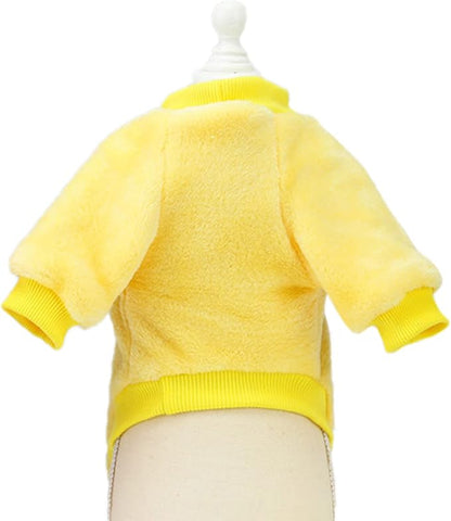 Jecikelon Pet Dog Clothes Dog Sweater Soft Thickening Warm Pup Dogs Shirt Winter Puppy Sweater for Dogs (Z01-Yellow, Small)