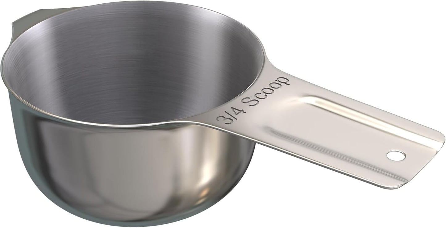 Color Up ¾ Cup Pet Food Scoop – Stainless Steel Dog Food Scoop Cup (12 Tbsp) – Heavy-Duty, Rust-Resistant Measuring Scoop for Dogs, Cats, Birds & Rabbits – Ideal for Dry Food & Treats