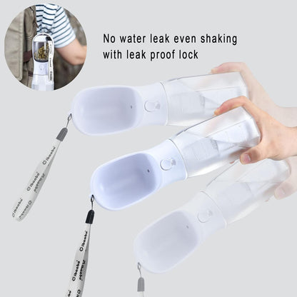 Dog Water Bottle with Food Container & Poop Bag Holder, Travel Water Bowl, Portable Pet Dispenser, Dog Gifts Stuff Accessories Items, Puppy Essentials for Yorkie Chihuahua Walking Hiking