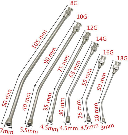 Baby Bird Feeding Syringe Feeding Tubes for Birds Parrot Hand Feeding Syringe with 6 Pcs Curved Gavage Tubes and Stainless Steel Metal Feeding Spoon (50ML)