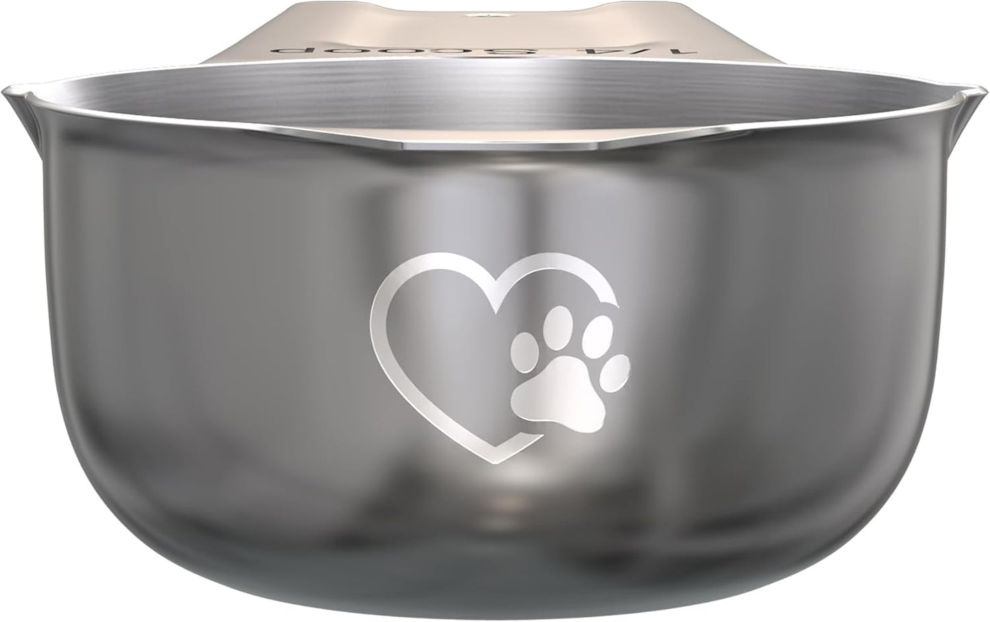 Color Up ¼ Cup Pet Food Scoop – Stainless Steel Dog Food Scoop Cup (4 Tbsp) – Durable, Rust-Resistant Measuring Scoop for Dogs, Cats, Birds & Rabbits – Ideal for Dry Food & Treats