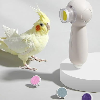 Parrot Beak Trimmer | Noiseless Rechargeable Beak Trimmer - Gentle Grooming Tool, Nail Trimming Machine with 6 Grinding Heads for Budgerigars