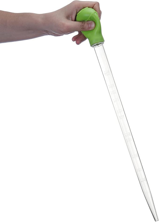 Coral Feeder SPS HPS Feeder with Extension Tube, Aquarium Long Syringe Dropper Pipette Turkey Baster for Marine Fish Feeding (Green/Extendable)