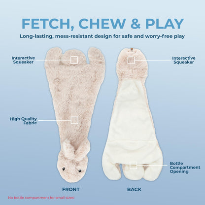 Best Pet Supplies Squeaky Dog Toys with Soft Durable Fabric for Small, Medium and Large Pets Interactive Toy for Indoor Play, Supports Active Biting and Play - Hare, Medium