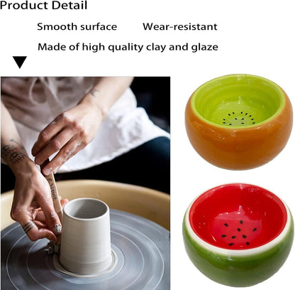 Hamiledyi 2PCS Hamster Bowl,Ceramic Food Water Feeding Dish for Guinea Pigs Gerbil Mouse Rat Chinchilla Hedgehog Sugar Glider