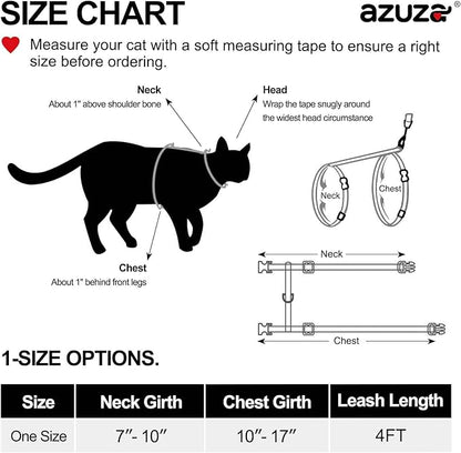 azuza Cat Harness and Leash Set for Safe Walking and Travel, Escape Proof Cat Harness, Lightweight Soft and Comfortable, Adjustable Kitten Harness for Small Medium Large Cats, Pink Camo