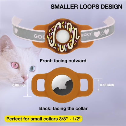Cat Collar Holder for Airtag, Cat & Small Dog Harness Case for Air Tag