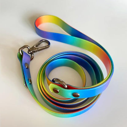 Waterproof Dog Leash and Collar Set for Small Dogs Short Rope Rubber Silicone Nylon Adjustable Odor Proof Pet Dog Walking Leash Collars