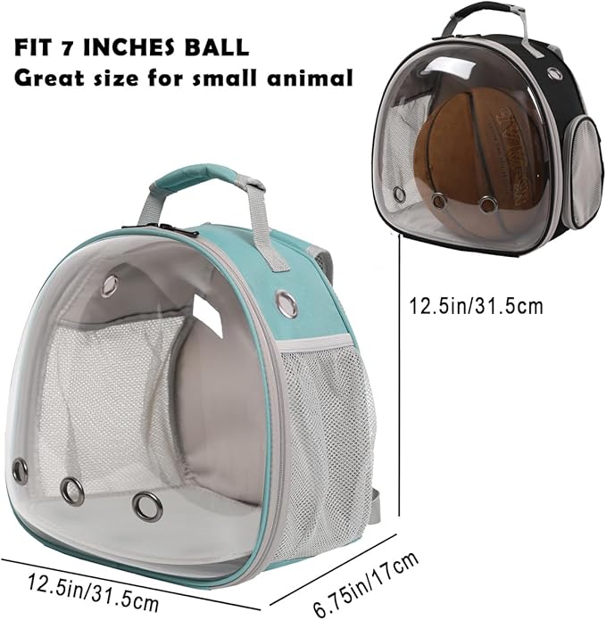 Bearded Dragon Travel Backpack with Harness and Leash Set,Lizard Backpack Travel Carrier,Space Capsule Clear Bubble Window Astronaut Reptile Carrier Backpack for Kids, Airline Approved