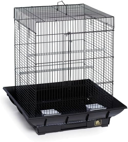 Mountain Majesty Clean Life Bird Cage with Spacious Interior, Durable Build, Easy-to-Clean Features, and Secure Design for Birds' Comfort Black