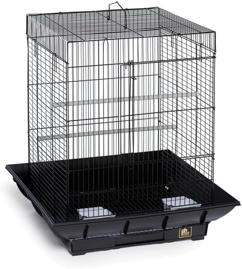 Mountain Majesty Clean Life Bird Cage with Spacious Interior, Durable Build, Easy-to-Clean Features, and Secure Design for Birds' Comfort Black