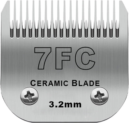Detachable Pet Dog Clipper Blades, Compatible with Size-7FC Cut Length 1/8"(3.2mm), Most Oster A5, KM Series Clippers,Made of Stainless Steel Blade 1Pack