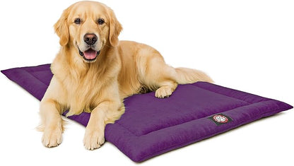 Majestic Pet Orthopedic Memory Foam Dog Crate Mat - Plush Pet Bed Pad for Crates & Kennels | USA Crafted | 42"x26" Villa Aubergine