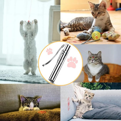 Laser Pointer Cat Toy – USB-Rechargeable, 5 Fun Patterns, UV & Infrared Modes, Safe Play for Cats,Interactive Multi-Use Pet Toy