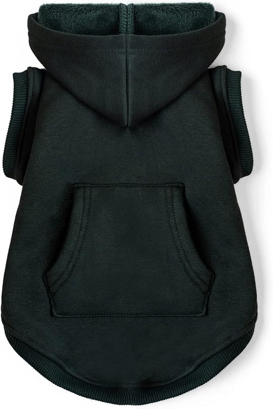 Koneseve Dog Hoodie Fleece Dog Clothes Warm Sweater with Hat for Medium Large Dogs Cat Hooded Shirt Kitten Pet Basic Sweatshirt with Pocket Doggie Soft Winter Coat Apparel (Green; 5XL)