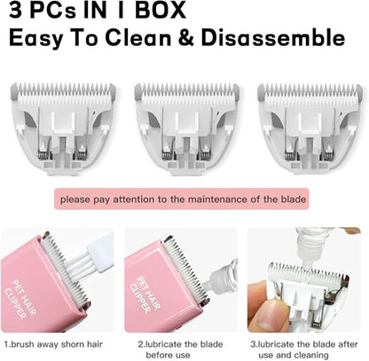 Detatchable Replacement Blades for Dog Clipper,Replacements Blades for Dogs and Cats Grooming Clippers,3 PCs Replacement Blades Only