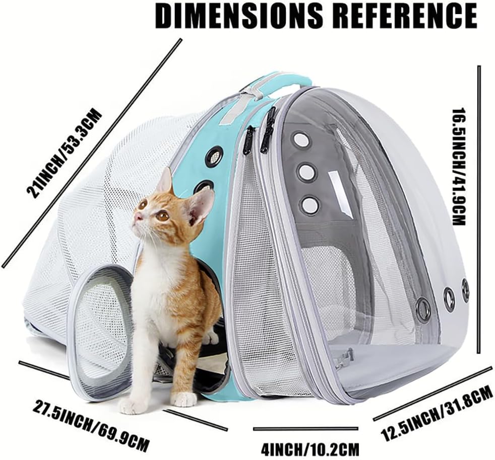 halinfer Dual Expandable Cat Backpack Carrier, Fit up to 20 lbs, Expandable Pet Carrier Backpack for Large Fat Cat and Small Puppy