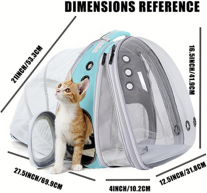 halinfer Dual Expandable Cat Backpack Carrier, Fit up to 20 lbs, Expandable Pet Carrier Backpack for Large Fat Cat and Small Puppy