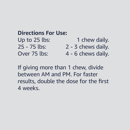 Amazon Basics Premium Dog Hip & Joint Supplement Chews with EPA and DHA, Chicken Liver Flavor, 60 Count (Previously Solimo)