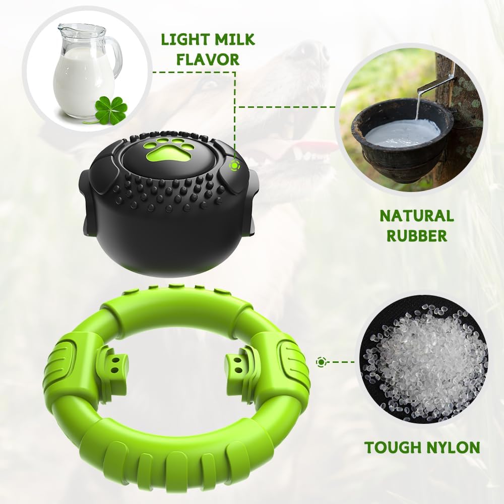 Dog Toys for Aggressive Chewers Large Medium Small Breed Indestructible Durable Tough Dog Chew Toys to Keep Them Busy Nylon Rubber Interactive Dog Toys
