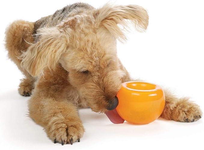 Outward Hound Large Snoop Interactive Treat Dispensing Dog Toy, Puzzle Ball Slow Feeder for Medium to Large Dogs, Mint-Scented for Mental Stimulation & Boredom Relief, BPA-Free, 5-Inch, Orange