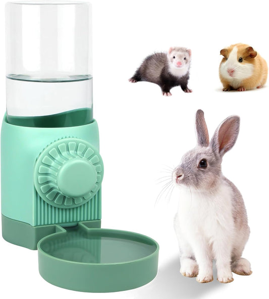 17oz Rabbit Water Bottle for Cage, No Drip Guinea Pig Water Bottle, Hanging Automatic Water Dispenser for Bunny Hamster Puppies Small Animals(Cage Grid Spacing Over 1'')