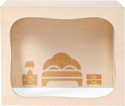 Marchul Hamster Hideout Wooden House Chamber Small Animals Pets Tunnel Exploring Toys for Dwarf Hamsters, Syrian Hamsters, Gerbils, Hedgehogs, Rats, Mice (Bed Room)