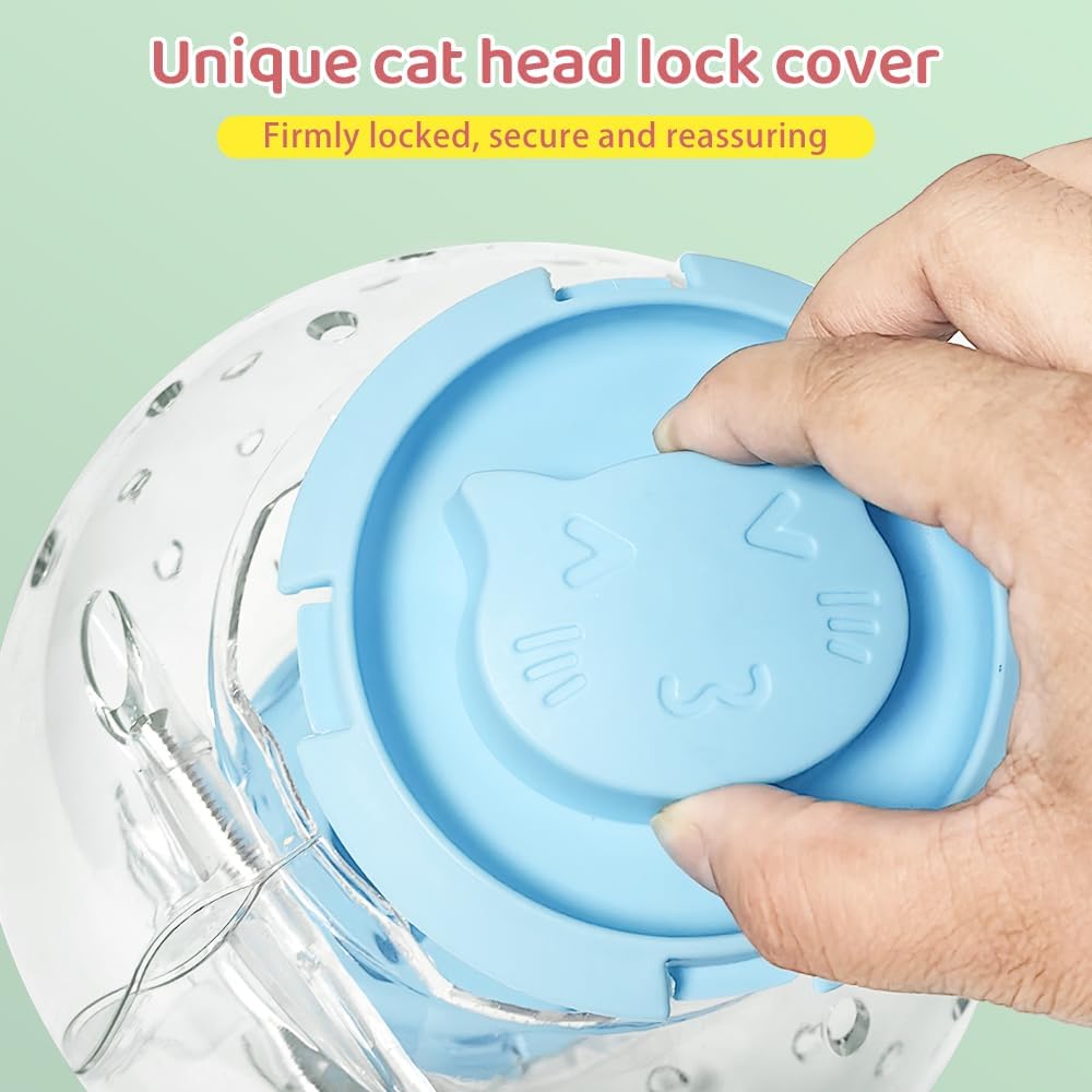 Bird Toys Parrot Running Ball for Small Birds Transparent Breathable Large Space for Parakeets, Conures, Budgies, and Lovebirds, Diameter 7.1-inch