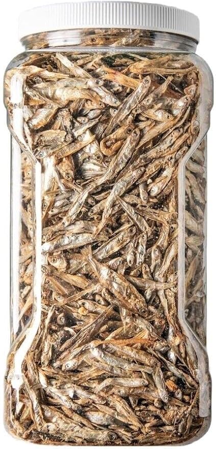 Aquatic Foods Inc. 1"- 3" Fresh Water Freeze Dried Fish for Piranha, Large Fish, Turtles, Cats, Sugar Glider, Marmosets, Chinchillas, Squirrels, Hamsters…2oz Small Jar