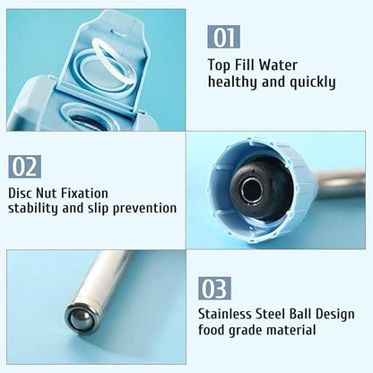 BNOSDM 25 oz Rabbit Water Bottle No Drip for Cage, Top Fill Hanging Water Dispenser for Bunny Crate, Auto Water Feeder for Chinchillas,Squirrels,Guinea Pigs (Pink)