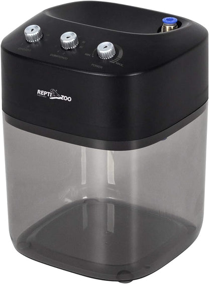 REPTI ZOO 2.2L Solo Adjustable Starter Mister for Reptile Terrariums Humidifier High Pressure Silent Pump Machine Misting Rainforest Sprayer System Tank with 2PCS Nozzles for Reptiles/Amphibians