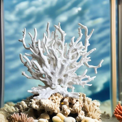 Fish Tank Decorations,Aquarium Corals Decoration, Aquarium Ornaments, Fish Tank Coral, Aquarium Corals Decoration, Fish Decorations for Aquarium (White, Medium)