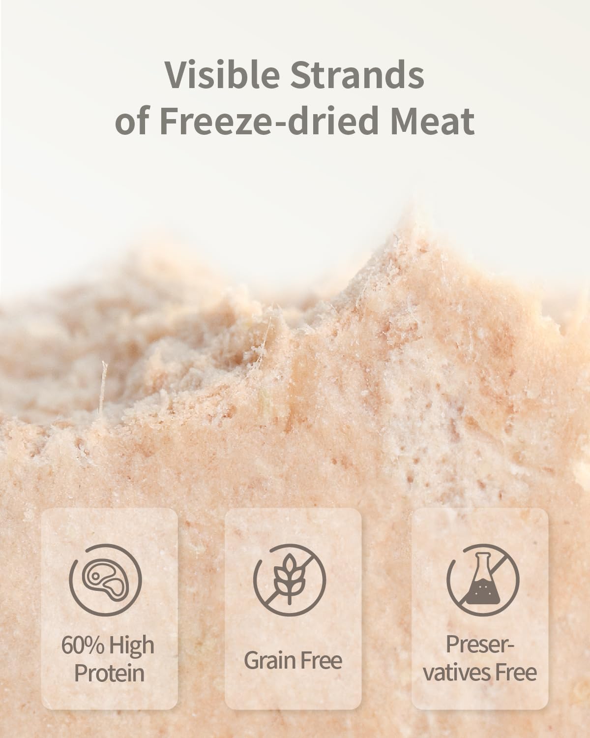 Freeze-Dried Cat Food, 97% Animal Origin Soft Dry Food for Cats Kitten, High Protein Healthy Freeze Dried Cats Raw Treat & Topper (Pork Recipe - 14 Ounce)