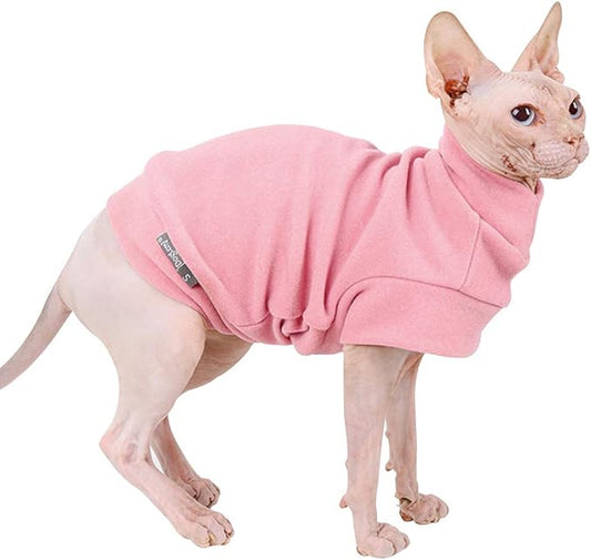 Dociote Dog Clothes for Small Dogs Fleece Puppy Sweaters - Girl Dog Clothes Cat Sweater Winter Sweatshirt Pet Puppy Pajamas for Small Dogs (Medium, Pink)