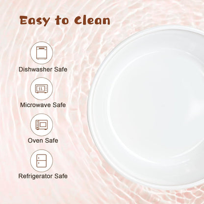 SPUNKYJUNKY Ceramic Elevated Dog Bowl Set with Acacia Wood Stand for Food and Water for Cats and Small Dogs (13.52 OZ, White, Dog Paw Pattern)