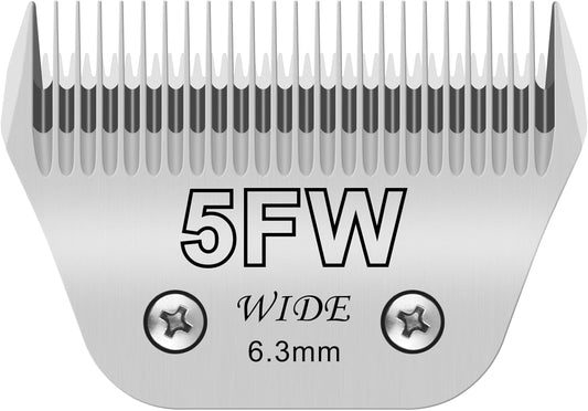 5FW Dog Grooming Clipper Replacement Blades, Compatible with Ainds, Oster A5, Wahl Km10 and Other Series Clippers, Blade Size-5FW Cut Length 1/4"(6.4mm)