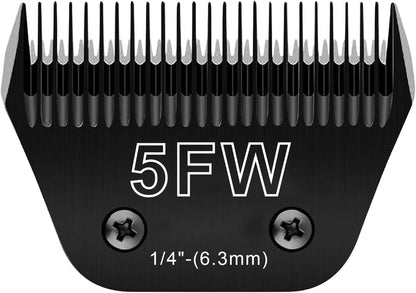 5FW Wide Blades for Dog Grooming Blades Compatible with Andis Dog Clippers Blades,Dog Clipper Blades Compatible with Oster A5,Wahl km10 Dog Clippers,Stainless-Steel Blade Sharp