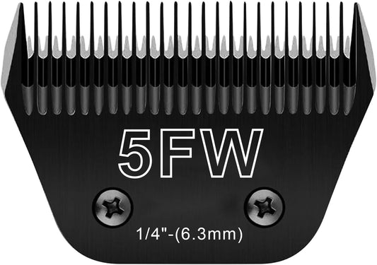 5FW Wide Blades for Dog Grooming Blades Compatible with Andis Dog Clippers Blades,Dog Clipper Blades Compatible with Oster A5,Wahl km10 Dog Clippers,Stainless-Steel Blade Sharp