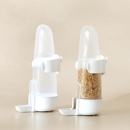 Bird Feeder Automatic Bird Water Dispenser Set for Cage No Mess Parakeet Cage Water Dispenser PP Material, 200ml/6.8fl oz (2PCS)