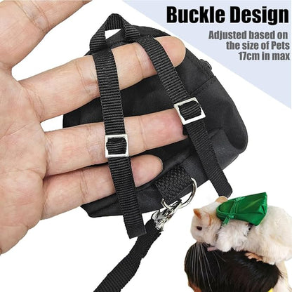 Portable Guinea Pig Backpack with Small Bag Harness and Leash Set, Space Capsule Bubble Window Pet Carrier Cage Travel for Rabbit, Bearded Dragon, Squirrel, Tortoise, Bird, Lizard, Sugar Glider