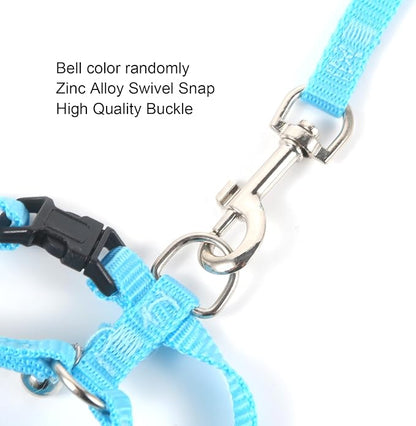 Adjustable Hedgehog Harness for Training Playing Traction Rope Small Animal Pet Outdoor Play (Blue, Small)
