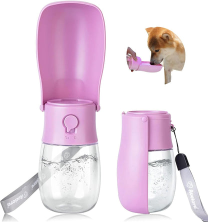 Foldable Dog Water Bottle, Portable Water Dispenser for Dog, Cat, Rabbit, Puppy and Small Animals, Dishwasher Safe Pet Accessories for Walking, Hiking, Travel