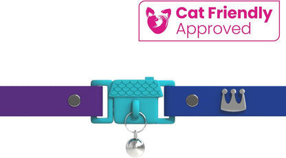 Kittyrama Monte Carlo Cat Collar with Bell. Breakaway Collar. Won't Rub Fur. Lightweight, Soft & Comfy