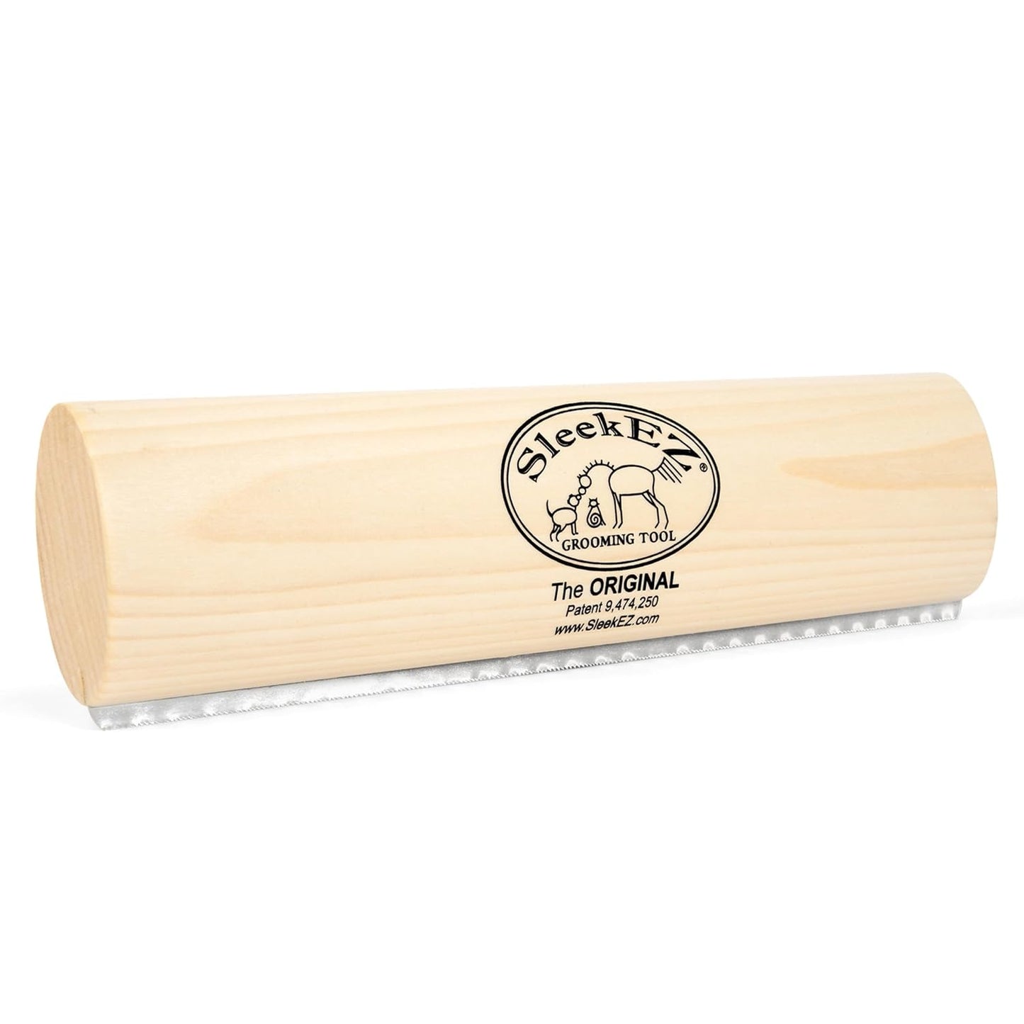 SleekEZ Deshedding Grooming Tool | Horse Brush for Horse Grooming Kit | Pet Hair Removal Tool | Curry Comb | Deshedding Brush | Shedding Comb | Works on All Hair Types | Made in USA | 1 pack | 10 inch