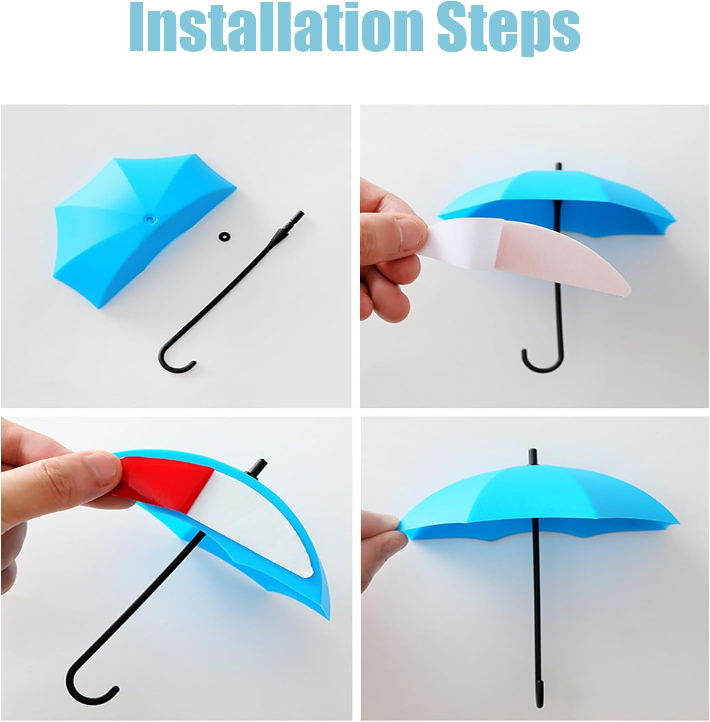 3 Pack Amphibian Aquatic Frogs Habitats, Tree Frog Terrarium Accessories, Plastic Umbrella Decorations with Suction Cups for Terrarium, Tree Frog, Toad, Tadpole