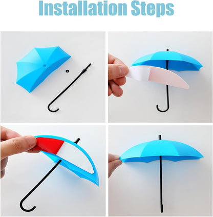 3 Pack Amphibian Aquatic Frogs Habitats, Tree Frog Terrarium Accessories, Plastic Umbrella Decorations with Suction Cups for Terrarium, Tree Frog, Toad, Tadpole