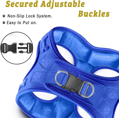 Comfort fit Step-in Dog & Puppy Harness - Comfortable All Weather Dog Vest Harness: Adjustable, Soft Padded, Easy to Put-on for Small, Medium-Sized Dogs