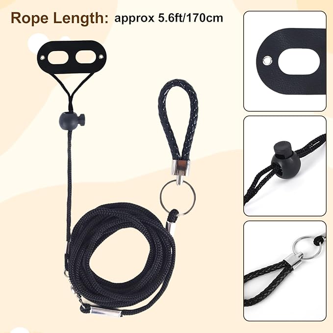 Bearded Dragon Leash and Harness Set, Beardie Carrier, Bearded Dragon Leash Adjustable Harness with Leather Wings and Sling Bag